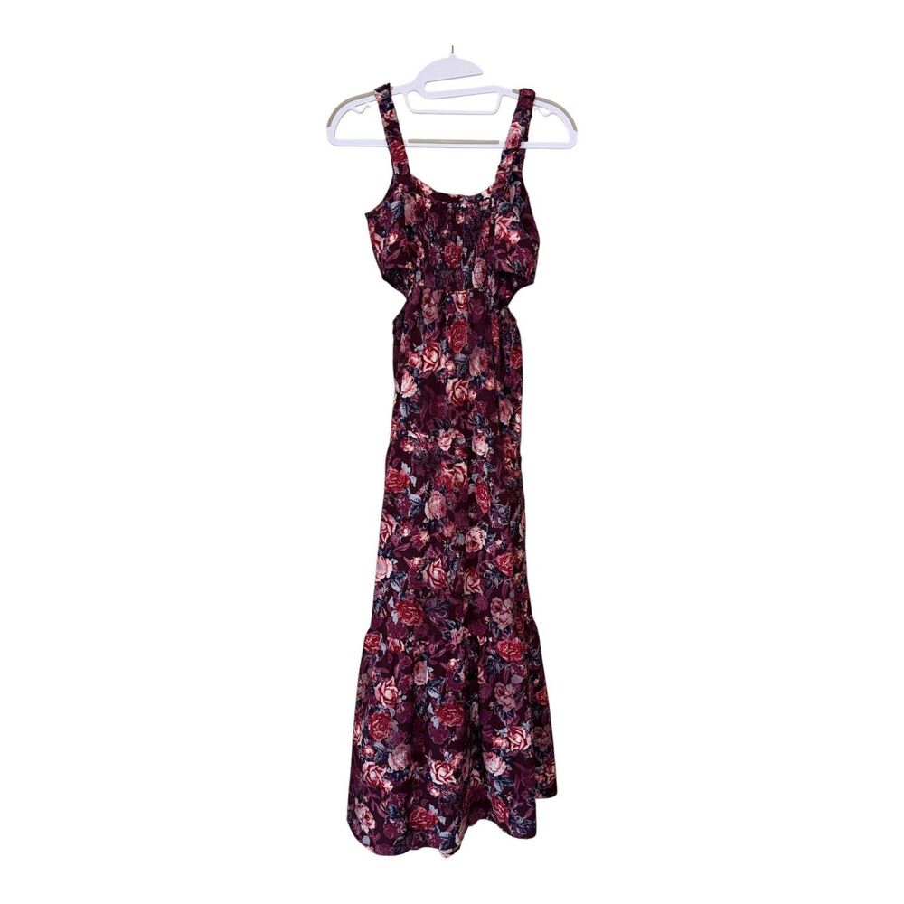 Rewind Juniors S Floral Side Cutout Beautiful Long Dress Cottagecore Boho